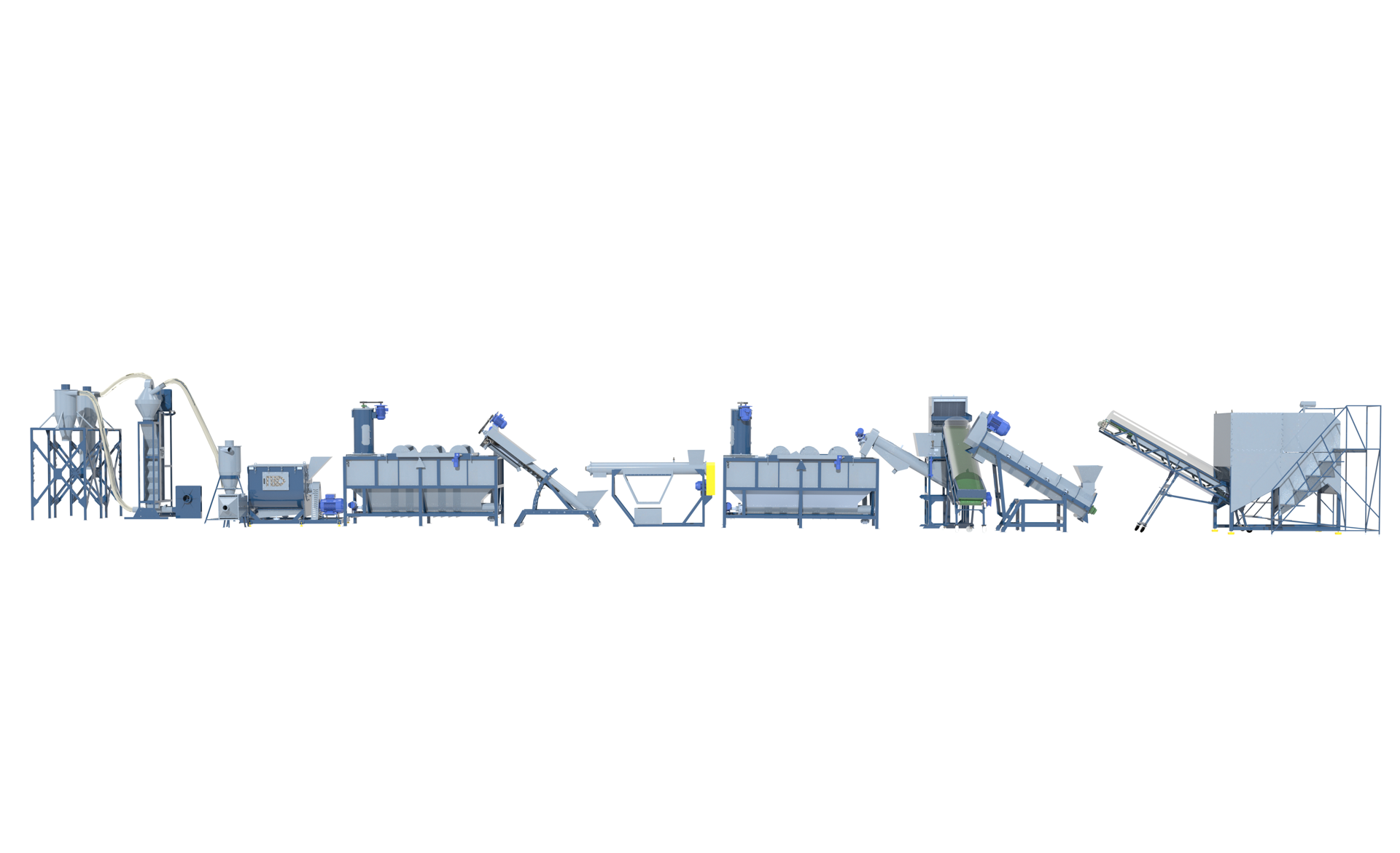Линия переработки ПЭТ-бутылок во флексу