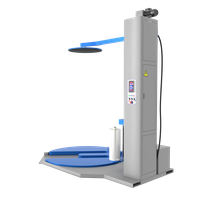 Автоматический паллетоупаковщик ПЗО BPW-2400ЕАС с прижимом, Е-образной платформой и автоматической обрезкой стрейч