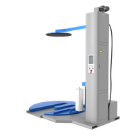 Автоматический паллетоупаковщик ПЗО BPW-2400ЕАС с прижимом, Е-образной платформой и автоматической обрезкой стрейч