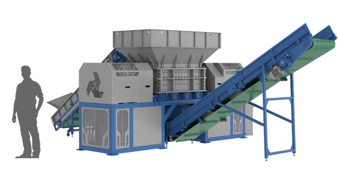 Шредер двухвальный PZO SHR-1300h45D2M