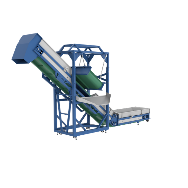 Ленточный транспортер PZO-TL300m L-образный с магнитным сепаратором