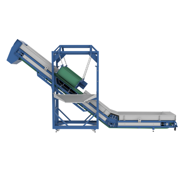 Ленточный транспортер PZO-TL300m L-образный с магнитным сепаратором