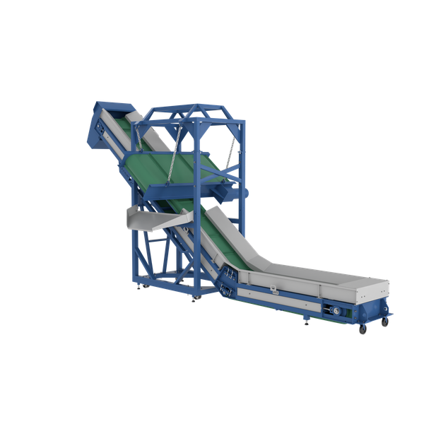 Ленточный транспортер PZO-TL300m L-образный с магнитным сепаратором