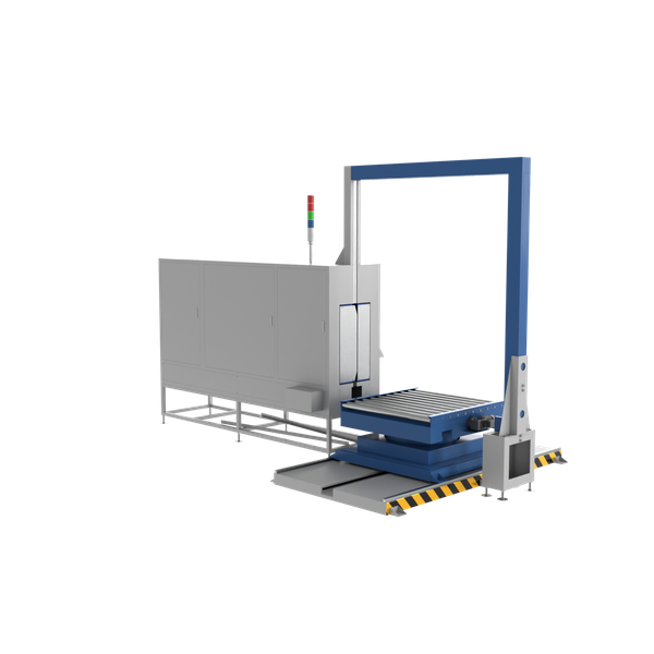 Стреппинг-машина PZO VSA-185R для паллет с вертикальной обвязкой и поворотной платформой
