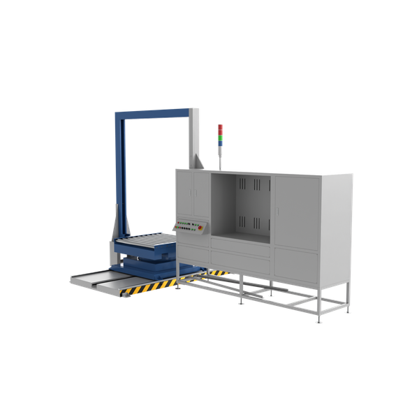 Стреппинг-машина PZO VSA-185R для паллет с вертикальной обвязкой и поворотной платформой
