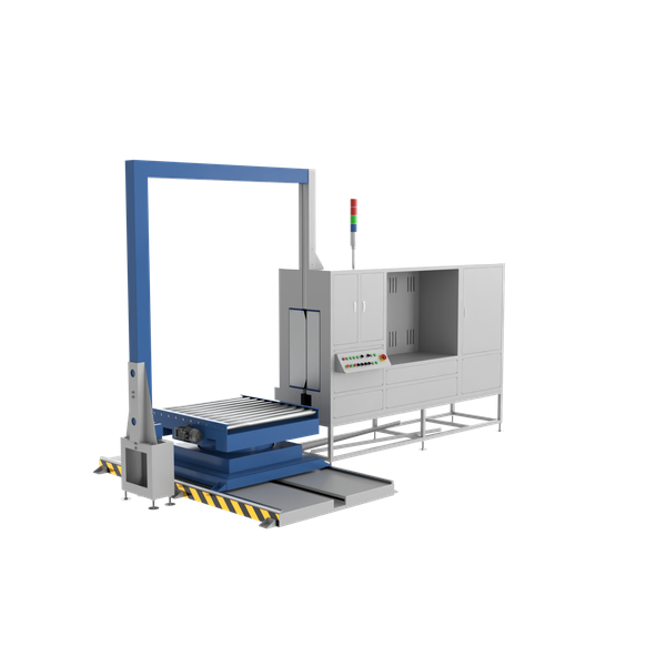 Стреппинг-машина PZO VSA-185R для паллет с вертикальной обвязкой и поворотной платформой