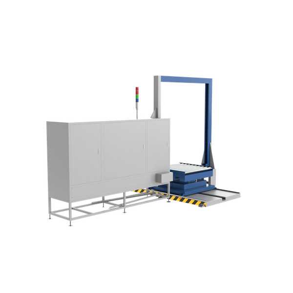 Стреппинг-машина PZO VSA-185R для паллет с вертикальной обвязкой и поворотной платформой