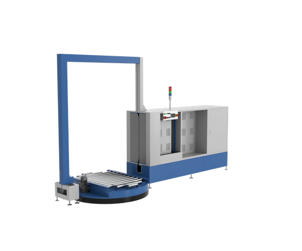 Стреппинг-машина PZO VSA-185R для вертикальной обвязки паллет с поворотной платформой