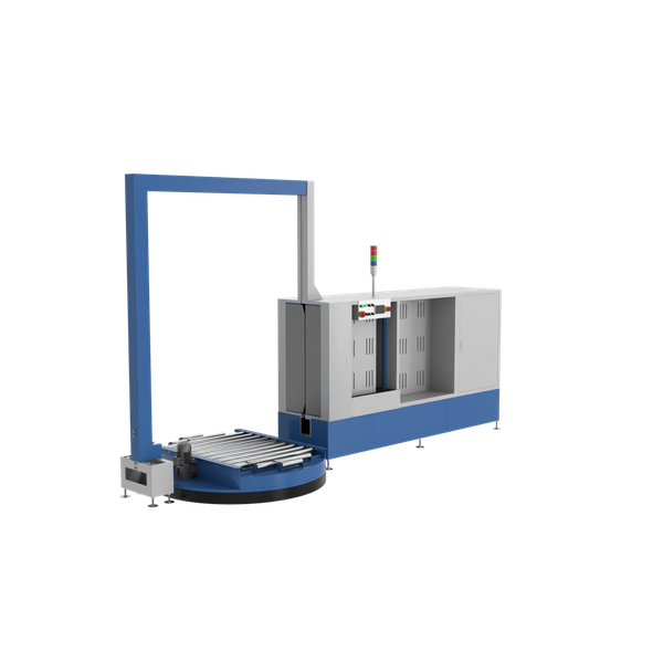 Стреппинг-машина PZO VSA-185R для вертикальной обвязки паллет с поворотной платформой