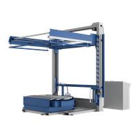 Автоматический паллетоупаковщик PZO BPW-2000DR-SH, накрывной, стол с рольгангом под конвейер
