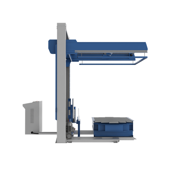 Автоматический паллетоупаковщик PZO BPW-2000DR-SH, накрывной, стол с рольгангом под конвейер