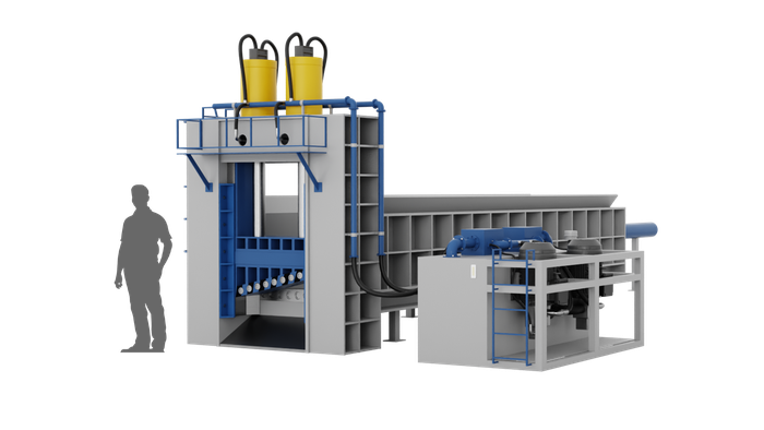 Пресс-ножницы ПН 315 для металла, гидравлические