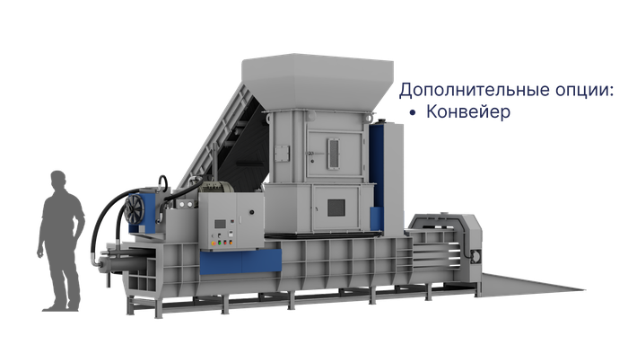 Автоматический горизонтальный пресс PZO-A100, гидравлический